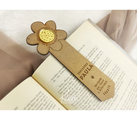 Marcador de página - flor - personalizado