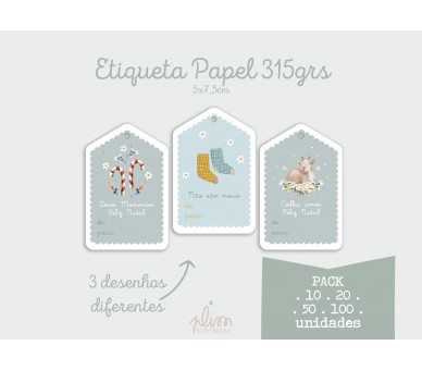 PACK etiquetas para presentes - papel 315grs -DOCES MOMENTOS, NÃO SÃO MEIAS, COLHA AMOR