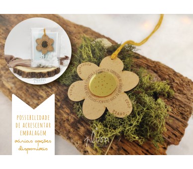 Pendente de natal flor - Opção de acrescentar embalagem