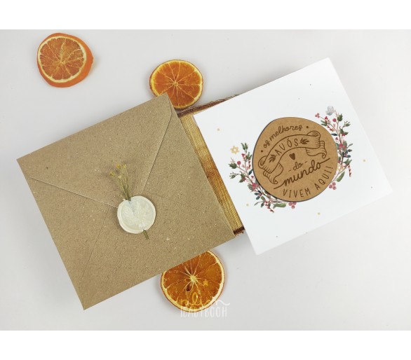 IMAN MDF avós + Envelope a fechar com lacre