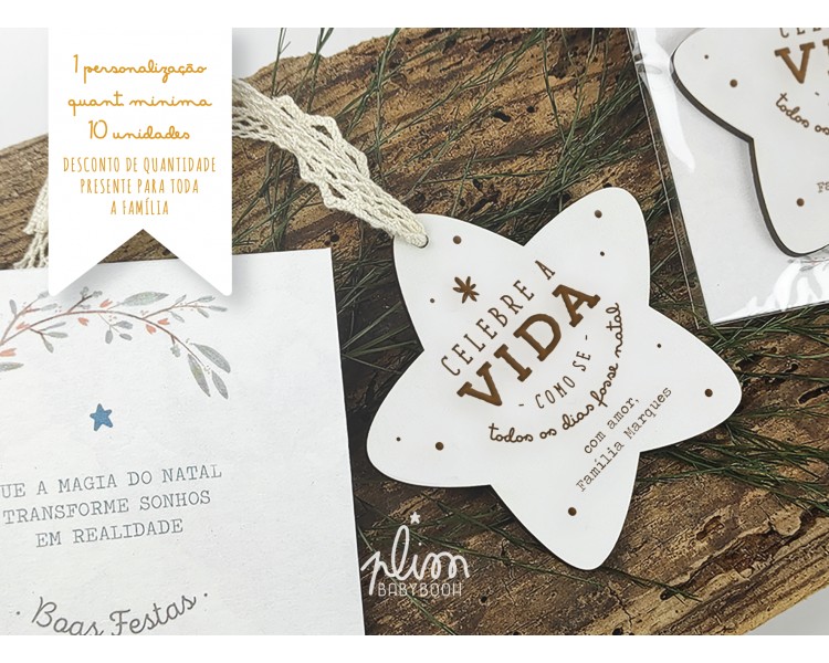 PENDENTE ESTRELA DE NATAL CELEBRE A VIDA 