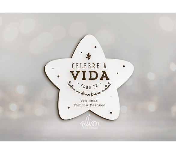 Iman estrela de Natal - informação personalizada