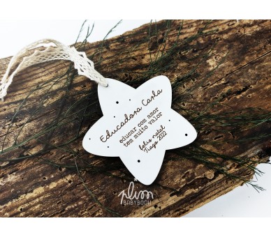 decoração de natal- estrelas personalizadas para árvore