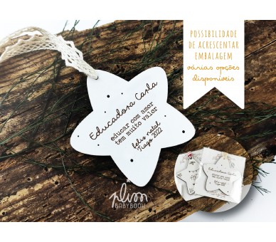 decoração de natal- estrelas personalizadas para árvore