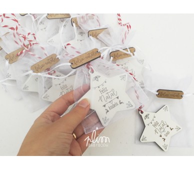 decoração de natal- estrelas personalizadas para árvore