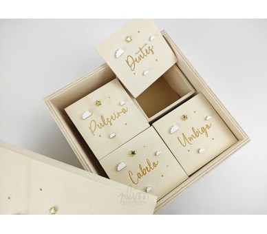 Caixa em madeira "pedido especial" + Mini placa de madeira - convite de Padrinho ou madrinha de casamento, batismo