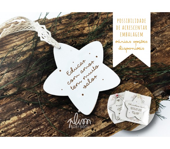 decoração de natal- estrelas personalizadas para árvore