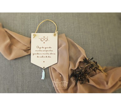 placa oração anjo da guarda - decoração quarto