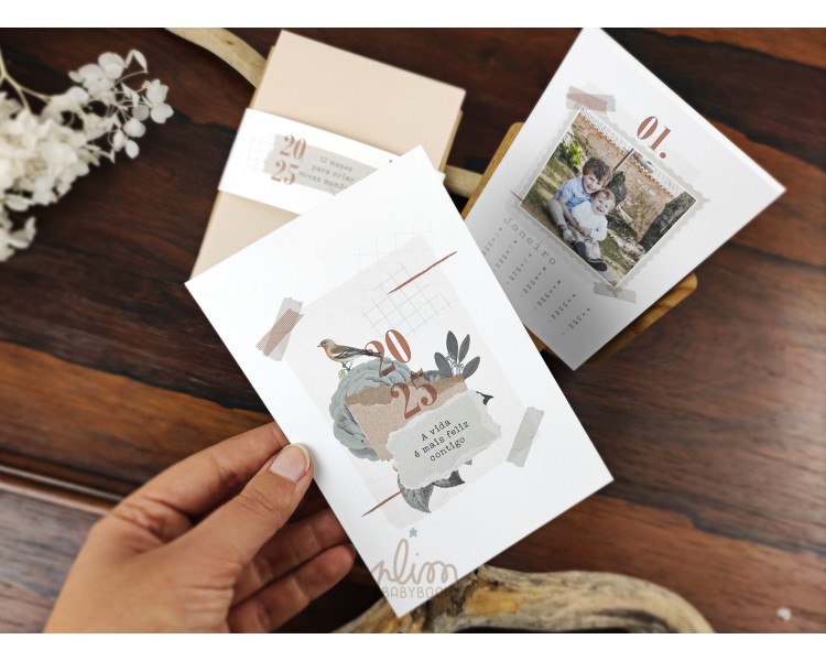 caixa personalizada + imans de madeira com fotografias