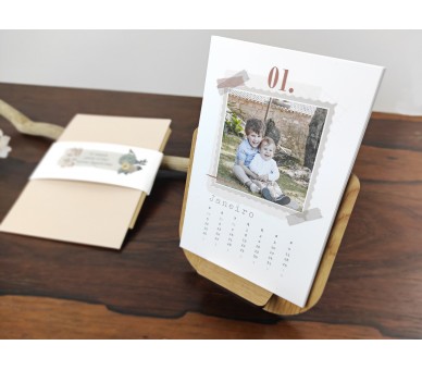 caixa personalizada + imans de madeira com fotografias