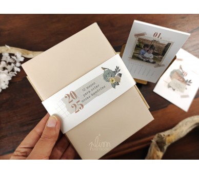 caixa personalizada + imans de madeira com fotografias