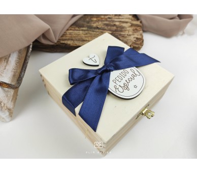 Convite caixa com pedido + mini placa - Padrinho