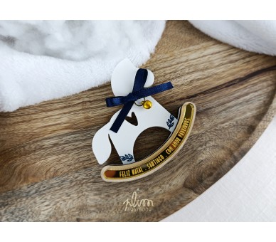 Pendente de natal cavalo de baloiço - possibilidade de acrescentar embalagem
