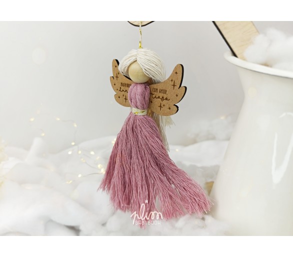 Pendente Anjo de Natal Personalizado