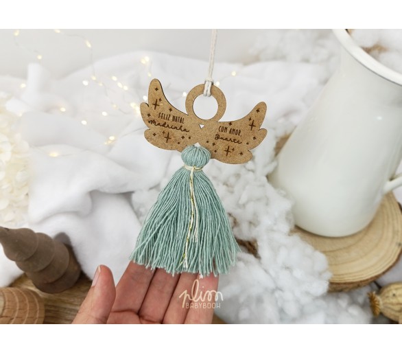 Pendente Asas de Anjo de Natal Personalizadas