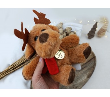 Peluche Rena com medalha personalizada - possibilidade de acrescentar embalagem