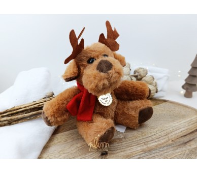 Peluche Rena com medalha personalizada - possibilidade de acrescentar embalagem