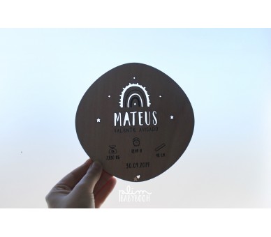 placa dados de nascimento
