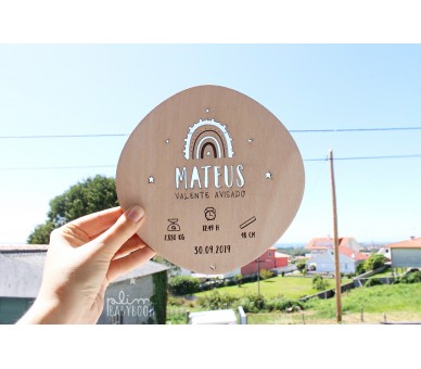 placa dados de nascimento