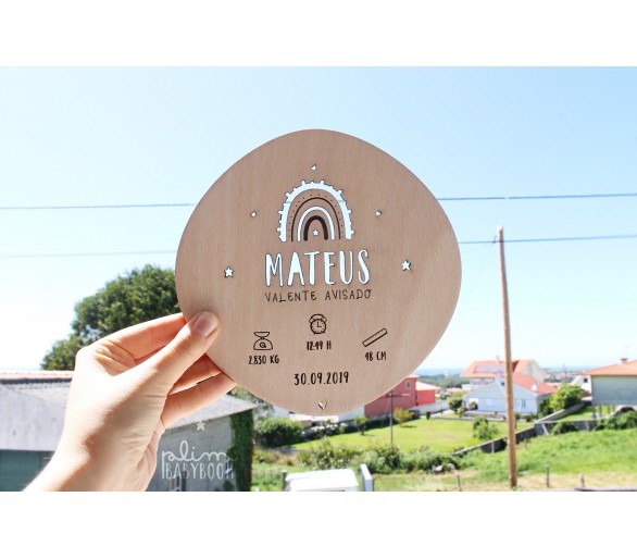 placa dados de nascimento