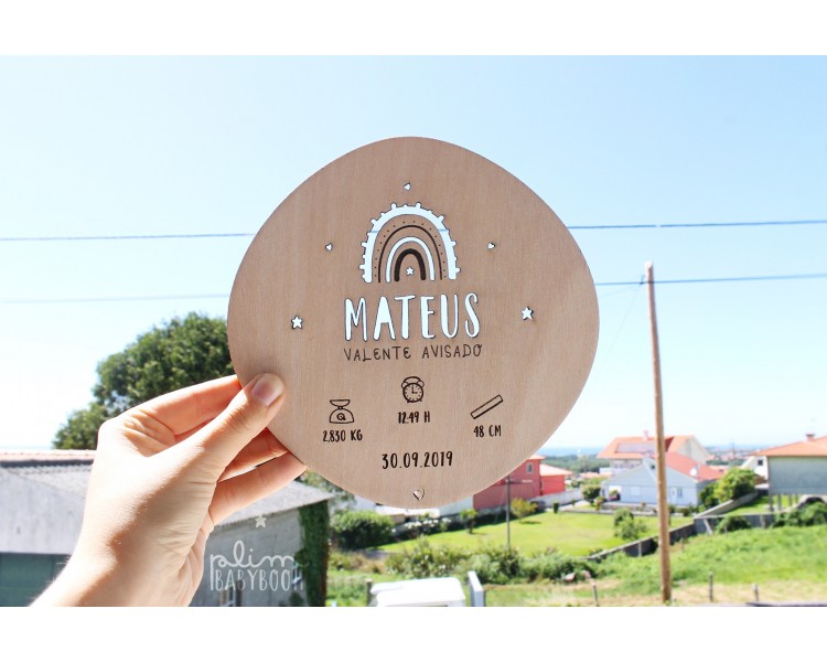 placa dados de nascimento