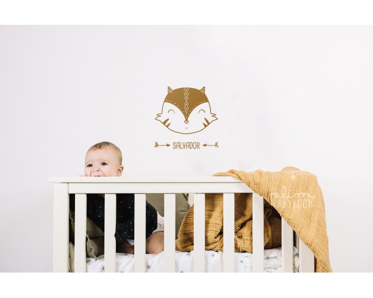 Vinil - raposa tribal com nome