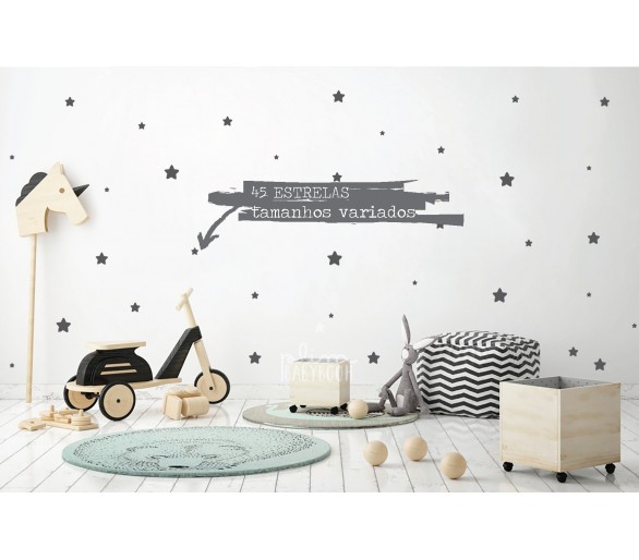 estrelas em vinil de parede