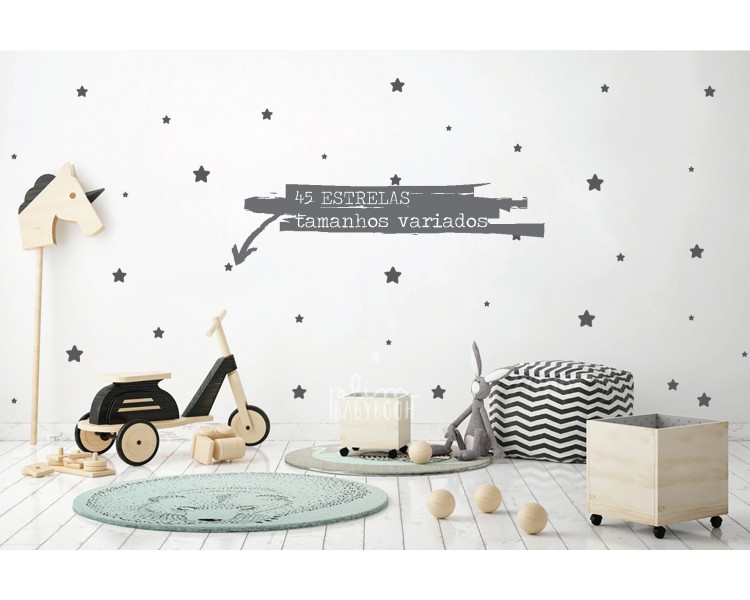 estrelas em vinil de parede