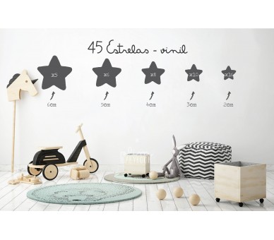 estrelas em vinil de parede