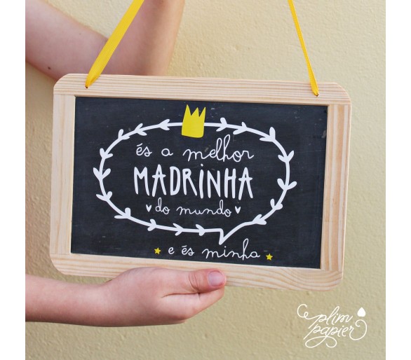 Ardósia Madrinha - Melhor Madrinha do Mundo