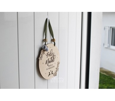 placa feliz natal personalizada com nome família