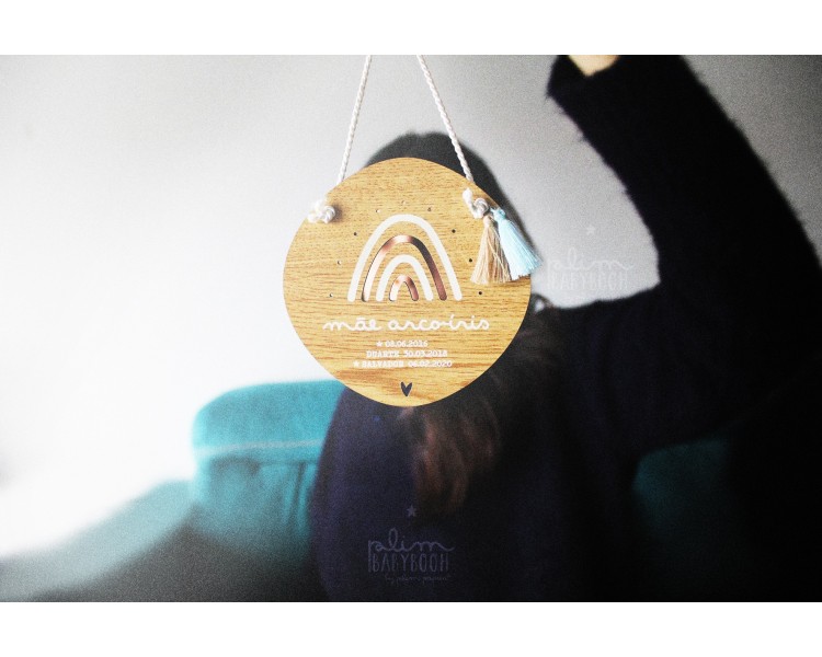 Placa amor de mãe datas de nascimentos e nomes filhos