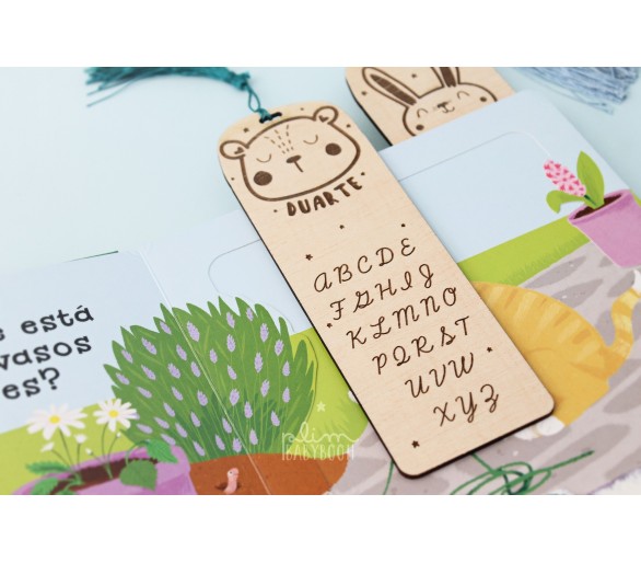 Marcador de página abecedário - urso