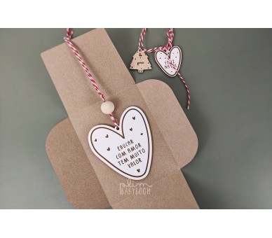 Coração educar com amor tem muito valor + embalagem - sugestão de presente para professores, educadores, auxiliares