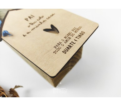 mini placa Padrinho - protege como pai + embalagem