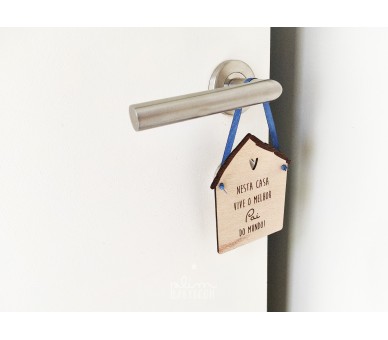 mini placa pai - Pai, o teu colo é a minha casa - personalizada + embalagem