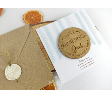 IMAN MDF SUPER Padrinho nome + Envelope a fechar com lacre