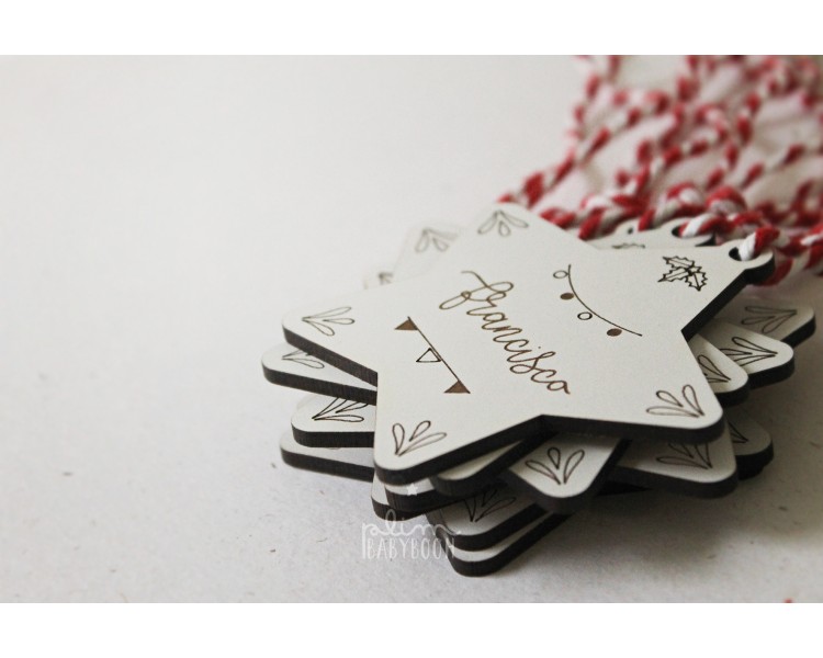 decoração de natal- estrelas personalizadas para árvore