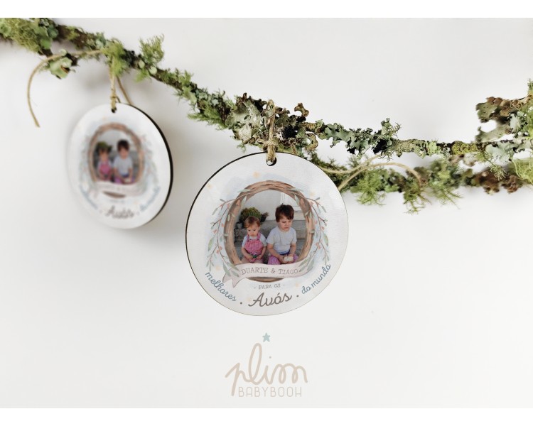 bolas estrelas de natal com fotografia
