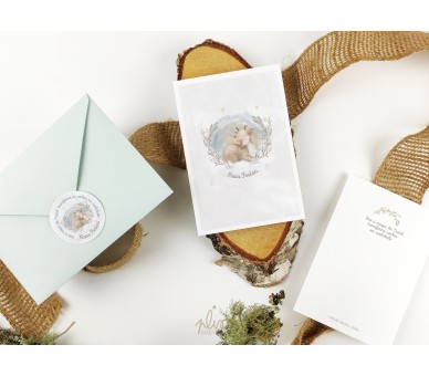 Placa de madeira - 18*18cm - rena - o meu primeiro natal
