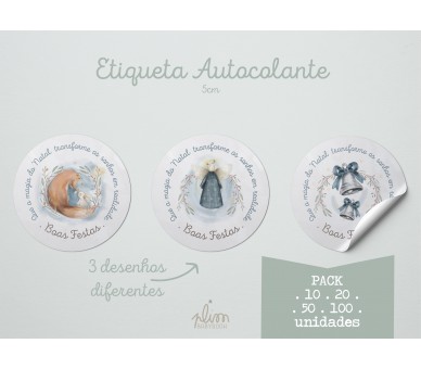 etiquetas autocolantes para presentes boas festas - natal 