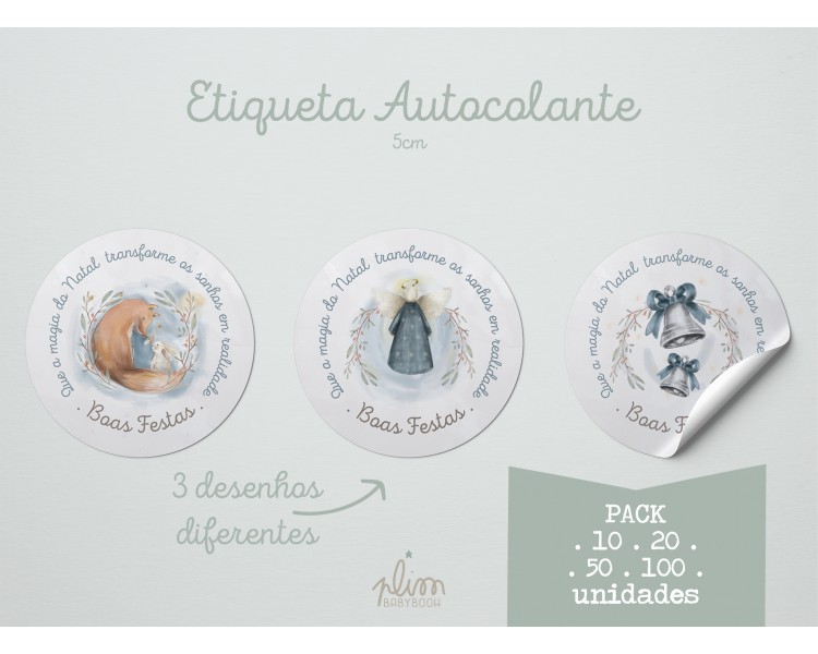 etiquetas autocolantes para presentes boas festas - natal 