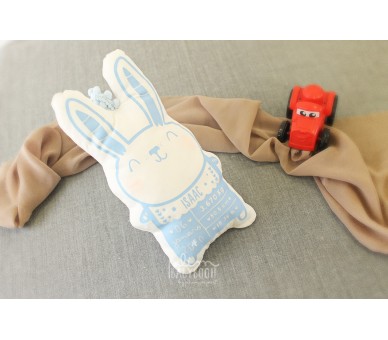almofada / peluche dados de nascimento coelho